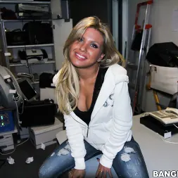 Aubrey Addams in 'Bangbros' Amateur Blonde Fucked Hardcore In The Back-room! (Thumbnail 1)