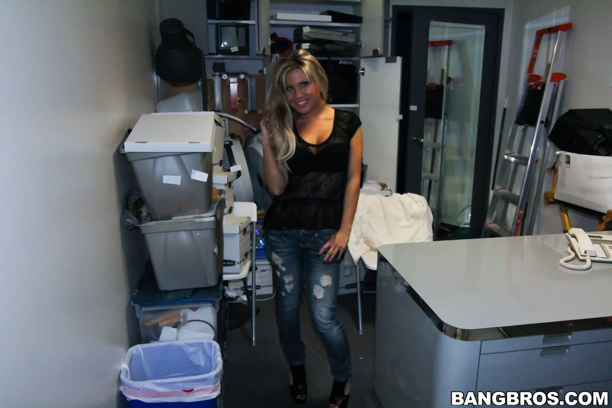 Bangbros 'Amateur Blonde Fucked Hardcore In The Back-room!' starring Aubrey Addams (Photo 20)