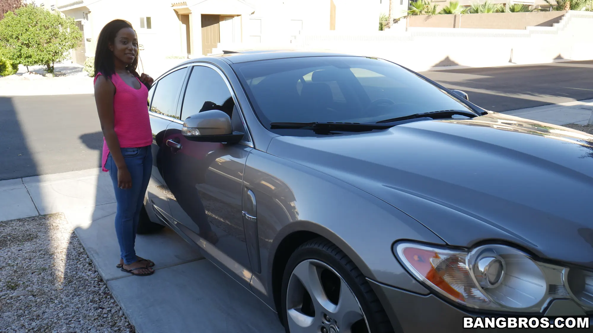 Bangbros 'Horny Student Gets Fucked In Car Outside University' starring Deana Dulce (Photo 1)