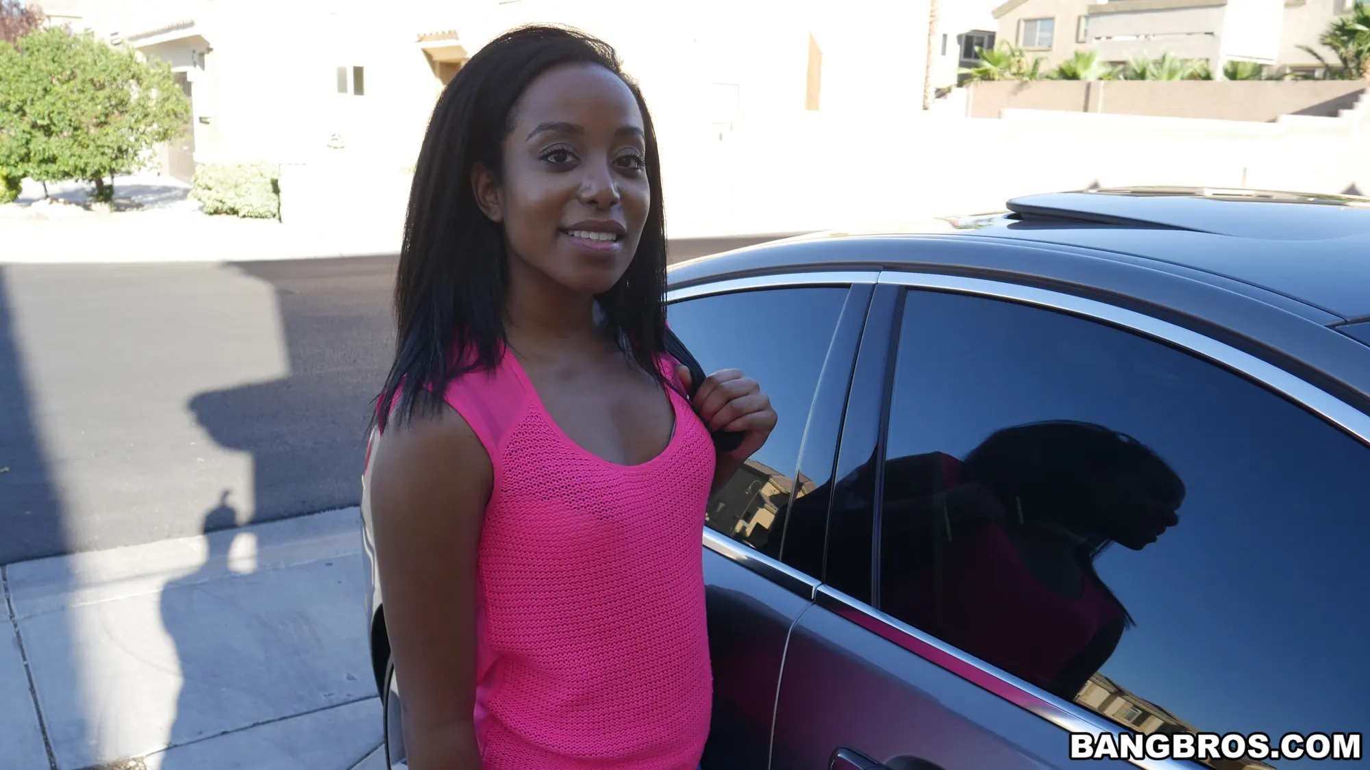 Bangbros 'Horny Student Gets Fucked In Car Outside University' starring Deana Dulce (Photo 6)