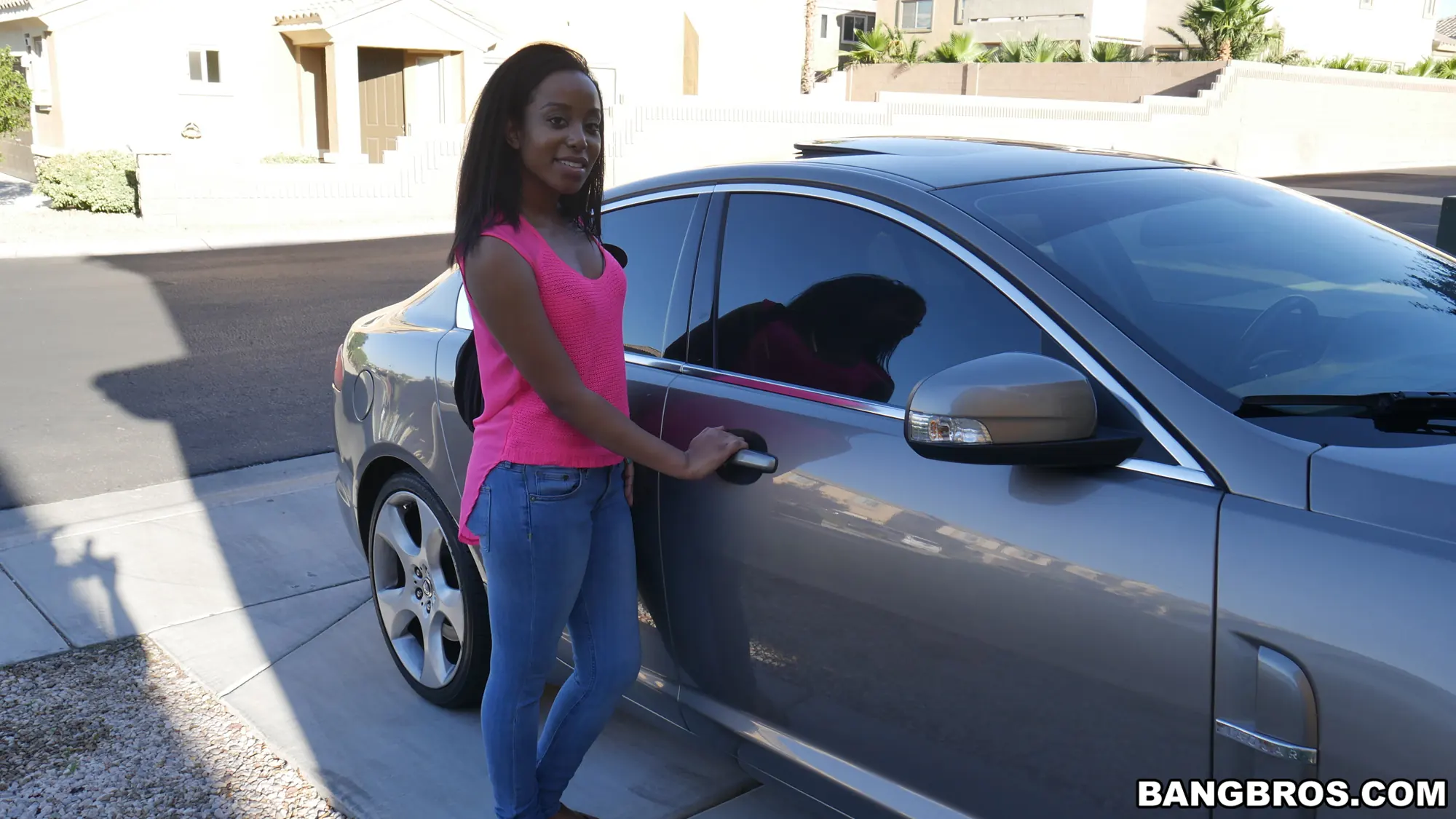 Bangbros 'Horny Student Gets Fucked In Car Outside University' starring Deana Dulce (Photo 9)