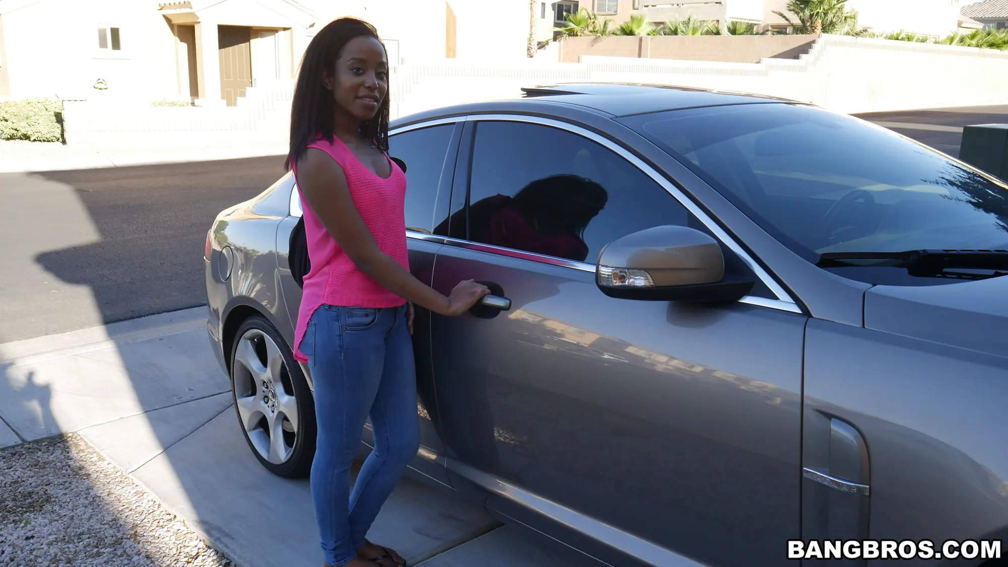 Bangbros 'Horny Student Gets Fucked In Car Outside University' starring Deana Dulce (Photo 15)