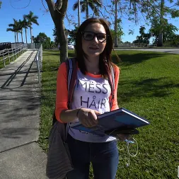 Kelsey Kage in 'Bangbros' Hot Nerd Fucks on the Bus (Thumbnail 66)