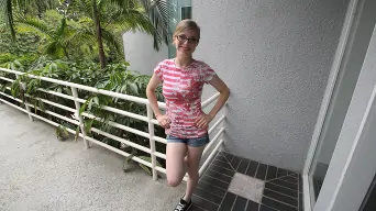 Penny Pax में 'Petite white girl with glasses takes on big black dick'