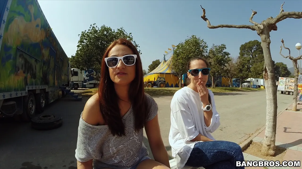 Bangbros 'Big Tit Brunette Gets Fucked in Public' starring Sarah (Photo 90)