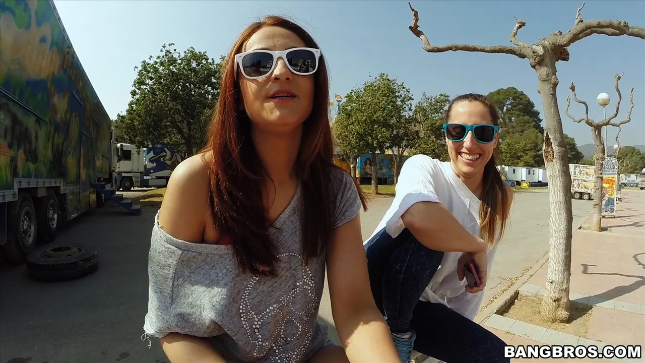 Bangbros 'Big Tit Brunette Gets Fucked in Public' starring Sarah (Photo 120)