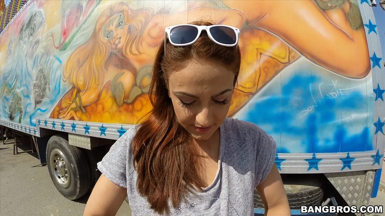 Bangbros 'Big Tit Brunette Gets Fucked in Public' starring Sarah (Photo 210)