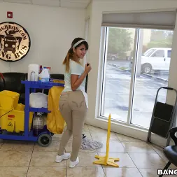 Sophia Leone in 'Bangbros' The new cleaning lady swallows a load! (Thumbnail 30)