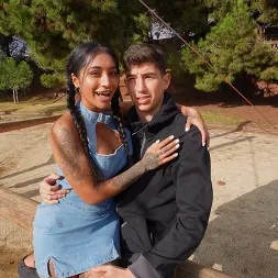 Yasmina Khan in 'Bangbros' Squirting Outside (Thumbnail 150)