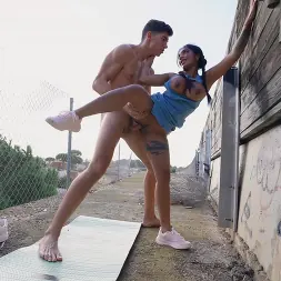 Yasmina Khan in 'Bangbros' Squirting Outside (Thumbnail 400)